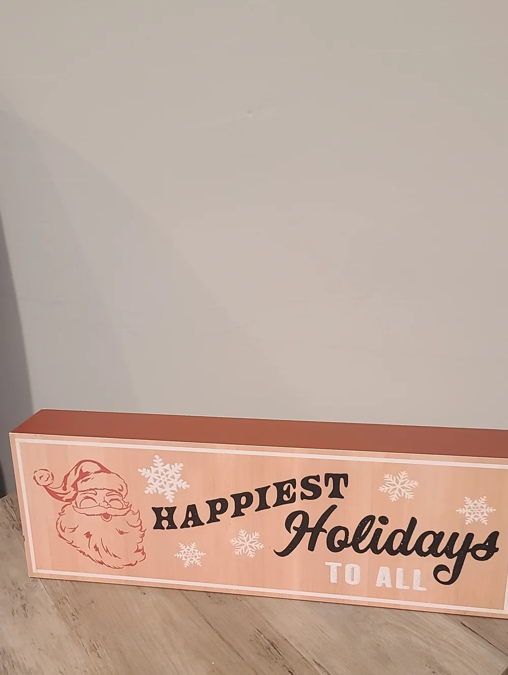 Feliz Navidad Holiday Decorative Sign - Green and Red